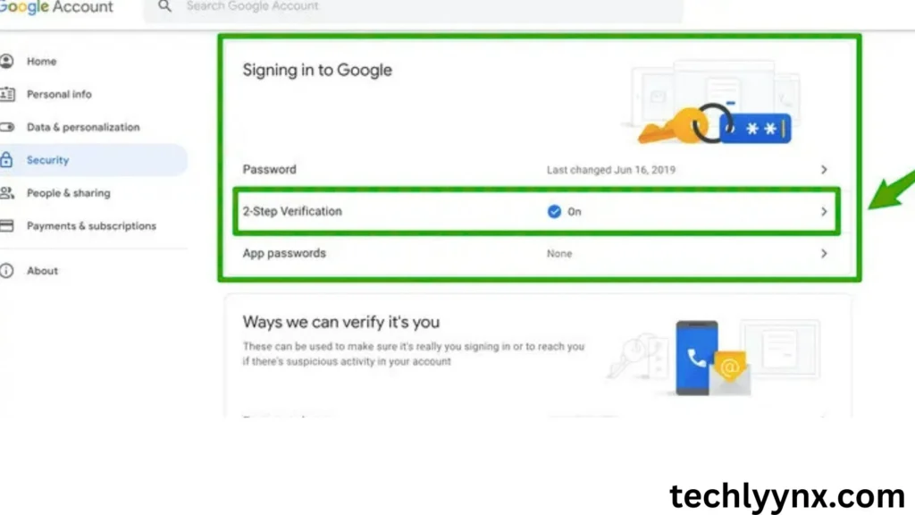 2. enable two factor authentication (2fa) for google drive security