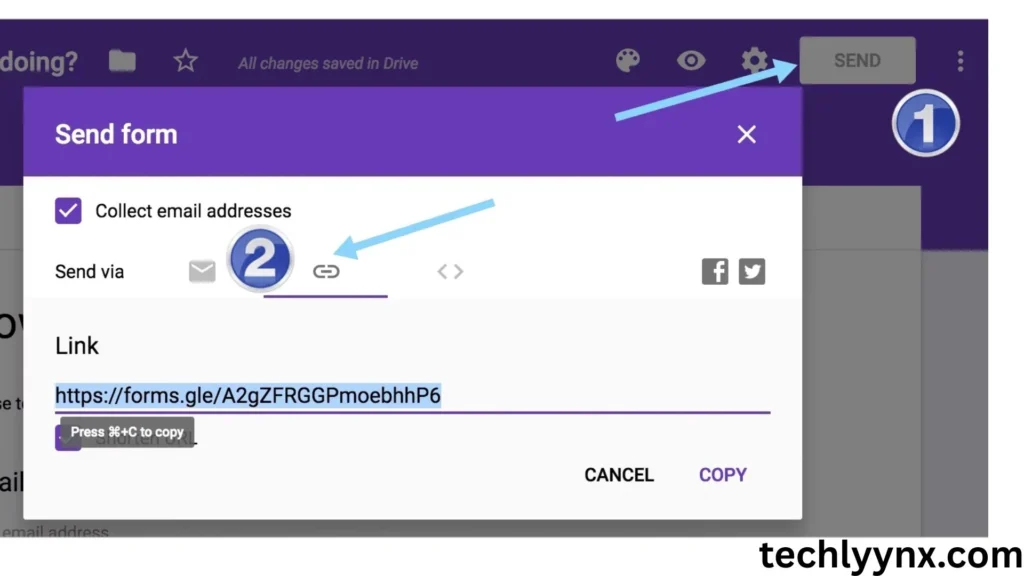 sharing your google form